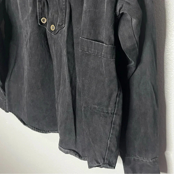 Wahoo Maker Yuma Arizona Denim Button Up Shirt Men Large Black Western Made USA - Picture 5 of 11